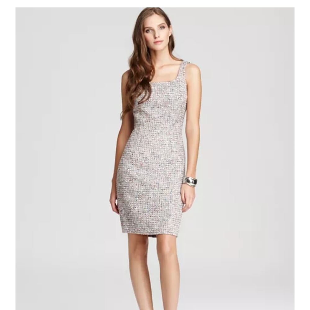 Tory Burch Silver Sequin Sheath Mini Dress